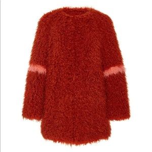 Shrimps Henry Faux Fur Coat in Terrcotta